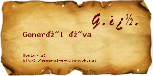 Generál Éva névjegykártya